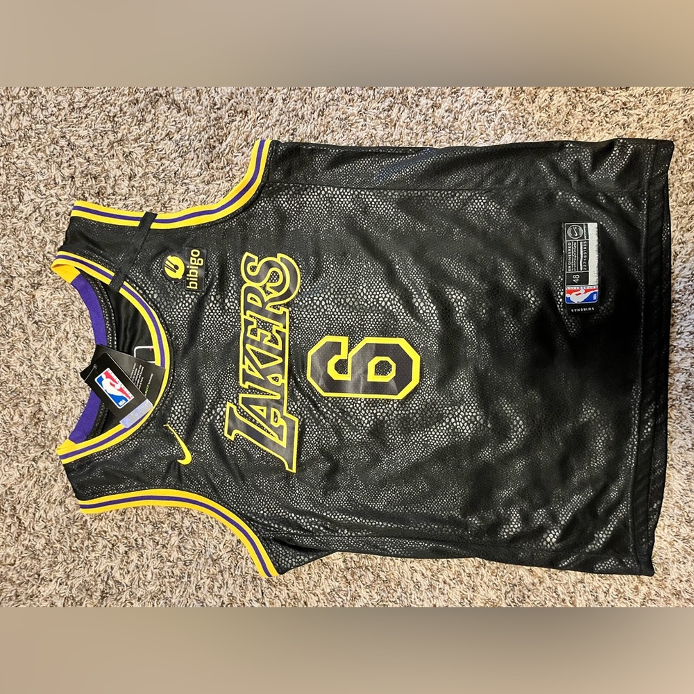New with tags. LeBron James Lakers jersey number 6